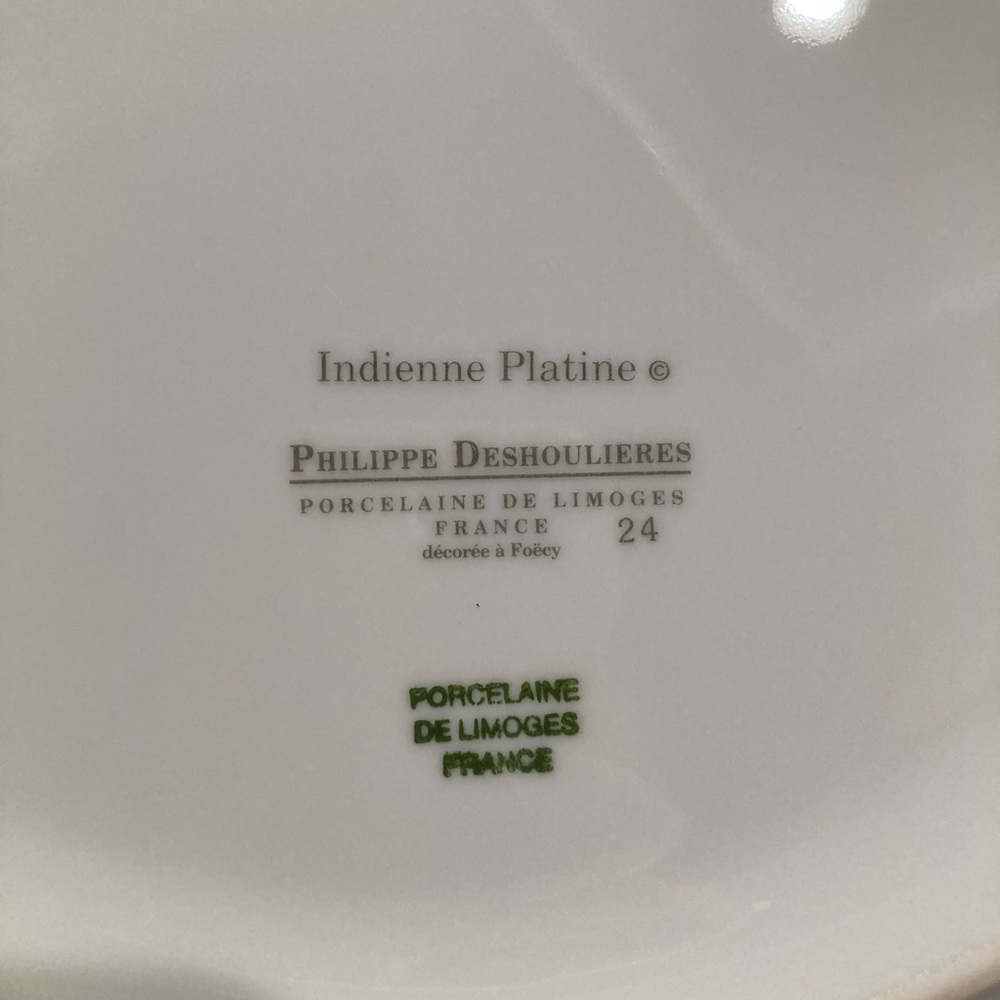 2 Philippe Deshoulieres Porcelaine de Limoges Plates - Picture 4 of 5